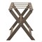 Homeroots HomeRoots 383087 Earth Friendly Taupe Folding Luggage Rack with Dark Tan Straps 383087 - alternate 2
